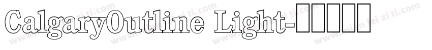 CalgaryOutline Light字体转换